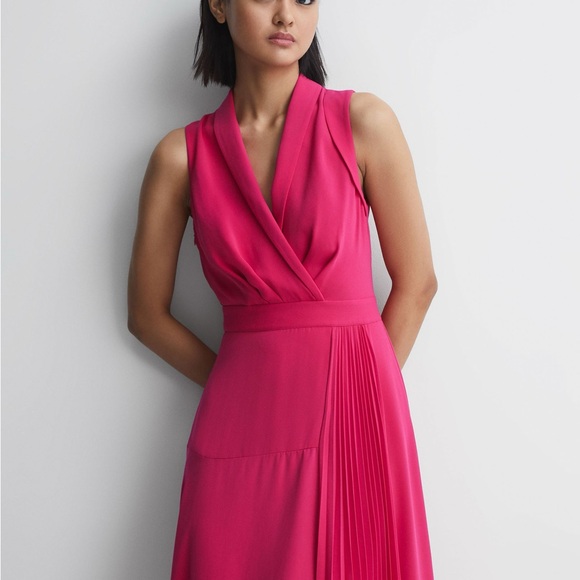 Reiss Fuchsia Midi Dress - Picture 4 of 10